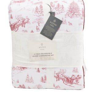 Aspen Home Red and White Cotton Comforter Set